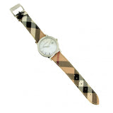 Burberry The City Silver Dial Brown Leather Strap Watch for Women - BU9025