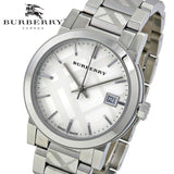 Burberry The City White Dial Silver Steel Strap Watch for Women - BU9144