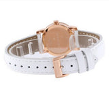 Burberry The City White Dial White Leather Strap Watch for Women - BU9209