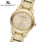 Burberry The City Gold Dial Gold Steel Strap Watch for Women - BU9227