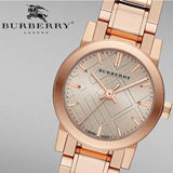 Burberry The City Nude Dial Rose Gold Steel Strap Watch for Women - BU9228