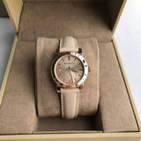 Burberry The City Gold Dial Beige Leather Strap Watch for Women - BU9210