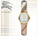 Burberry The City Diamonds Mother of Pearl Dial Leather Strap Watch for Women - BU9226