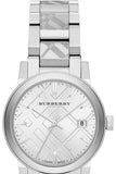 Burberry The City White Dial Silver Steel Strap Watch for Women - BU9144