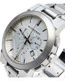 Burberry The City Chronograph Silver Dial Silver Steel Strap Watch for Men - BU9350