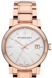 Burberry The City White Dial Rose Gold Steel Strap Watch for Women - BU9004