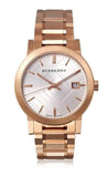 Burberry The City White Dial Rose Gold Steel Strap Watch for Women - BU9004