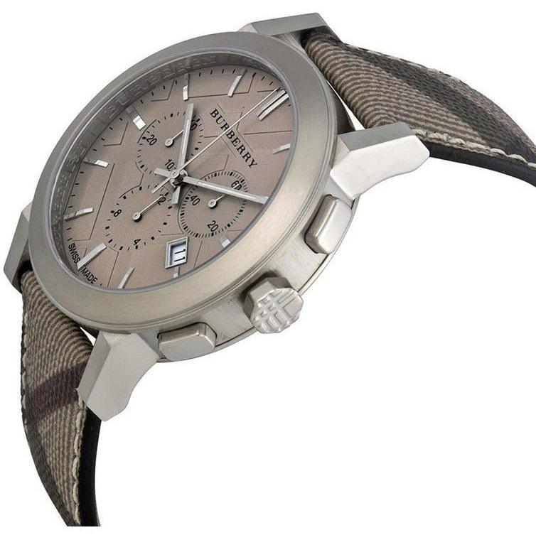 Burberry The City Smoked Brown Dial Brown Leather Strap Watch for Men - BU9361