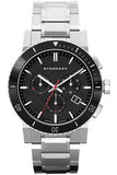 Burberry The City Black Dial Silver Steel Strap Watch for Men - BU9380