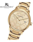 Burberry The Classic Gold Dial Gold Steel Strap Watch for Men - BU10006