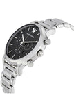 Emporio Armani Luigi Black Dial Silver Steel Strap Watch For Men - AR1894