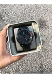 Fossil Grant Chronograph Black Dial Black Leather Strap Watch for Men - FS5132