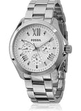 Fossil Cecile Multifunction Silver Dial Silver Steel Strap Watch for Women - AM4509