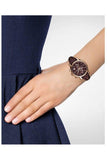 Fossil Original Boyfriend Sport Chronograph Maroon Dial Maroon Leather Strap Watch for Women - ES4114