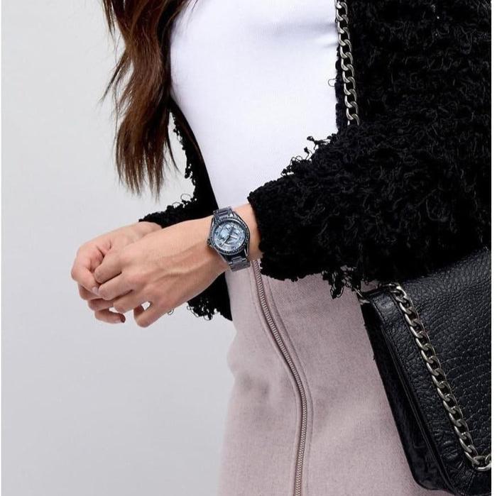 Fossil Riley Quartz Blue Dial Blue Steel Strap Watch for Women - ES4294