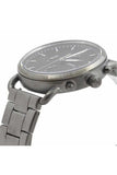 Fossil The Commuter Black Dial Grey Steel Strap Watch for Men - FS5400