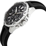 Fossil Garrett Chronograph Black Dial Black Rubber Strap Watch for Men - FS5624