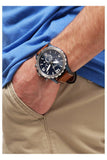 Fossil Nate Chronograph Navy Blue Dial Brown Leather Strap Watch for Men - JR1504