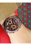 Fossil Perfect Boyfriend Multifunction Maroon Dial Maroon Steel Strap Watch for Women - ES4110