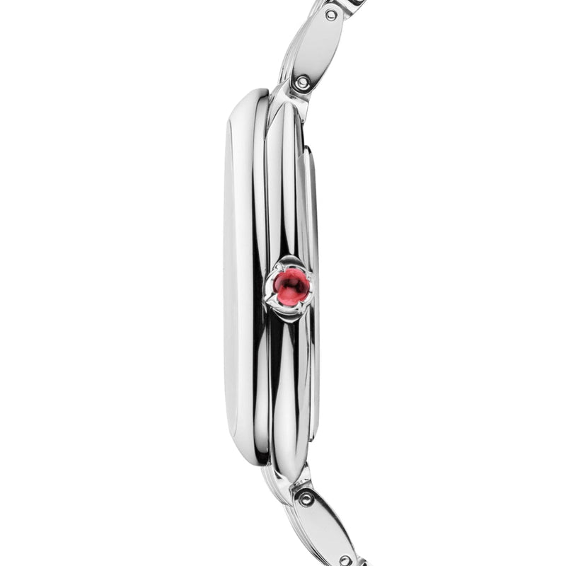 Bvlgari Serpenti Seduttori Diamonds Black Dial Silver Steel Strap Watch for Women - SERPENTI103449