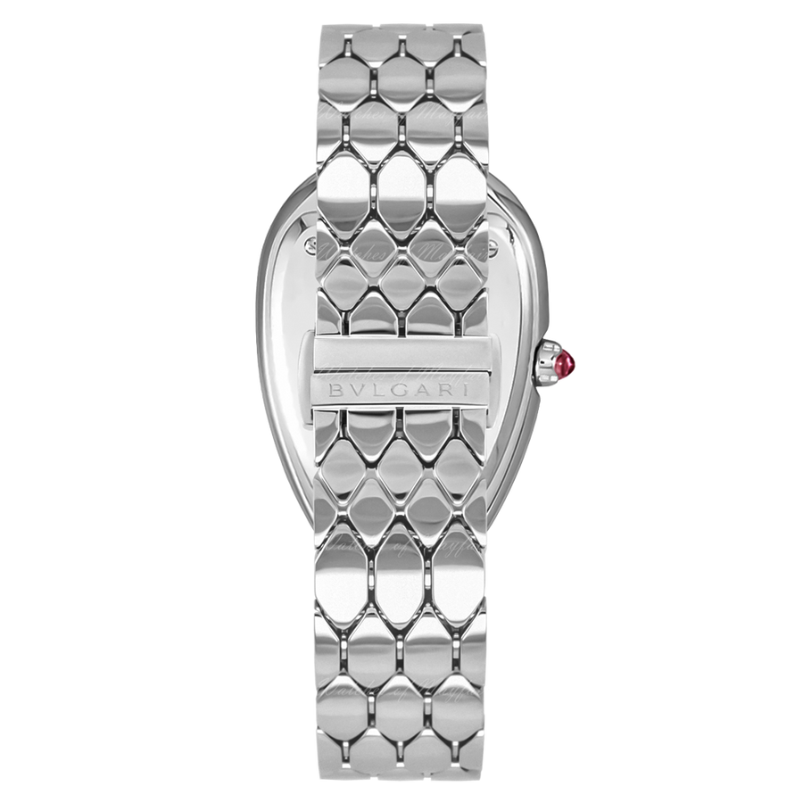Bvlgari Serpenti Seduttori Diamonds Silver Dial Silver Steel Strap Watch for Women - SERPENTI103361