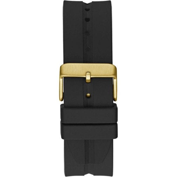 Guess Leo Multifunction Black Dial Black Silicone Strap Watch For Men - GW0637G2