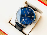 Tissot Chemin Des Tourelles Powermatic 80 Blue Dial Blue Leather Strap Watch for Men - T099.407.16.047.00