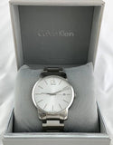 Calvin Klein City Silver Dial Silver Steel Strap Watch for Men - K2G2G146