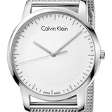 Calvin Klein City Chronograph White Dial Silver Mesh Bracelet Watch for Men - K2G2G126