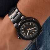 Guess Track Black Dial Black Steel Strap Watch for Men - GW0426G3