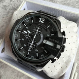 Diesel Mega Chief Chronograph Black Steel Strap Watch For Men - DZ4283