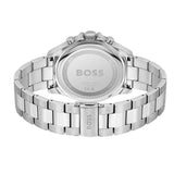 Hugo Boss Troper Chronograph Blue Dial Silver Steel Strap Watch For Men - 1514057