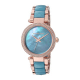 Michael Kors Parker Blue Mother of Pearl Dial Two Tone Steel Strap  Watch for Women - MK6491