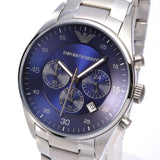 Emporio Armani Sportivo Chronograph Blue Dial Silver Steel Strap Watch For Men - AR5860