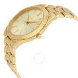 Michael Kors Slim Runway Gold Dial Gold Stainless Steel Strap Watch for Women - MK3179