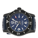 Breitling Superocean Automatic 46mm Blue Dial Blue Rubber Strap Watch for Men - M17368D71C1S1