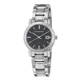 Burberry The City Black Dial Silver Steel Strap Watch for Women - BU9101