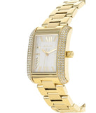 Michael Kors Emery Three-Hand Crystals Silver Dial Gold Steel Strap Watch for Women - MK4640