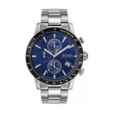 Hugo Boss Rafale Quartz Blue Dial Silver Steel Strap Watch for Men - 1513510