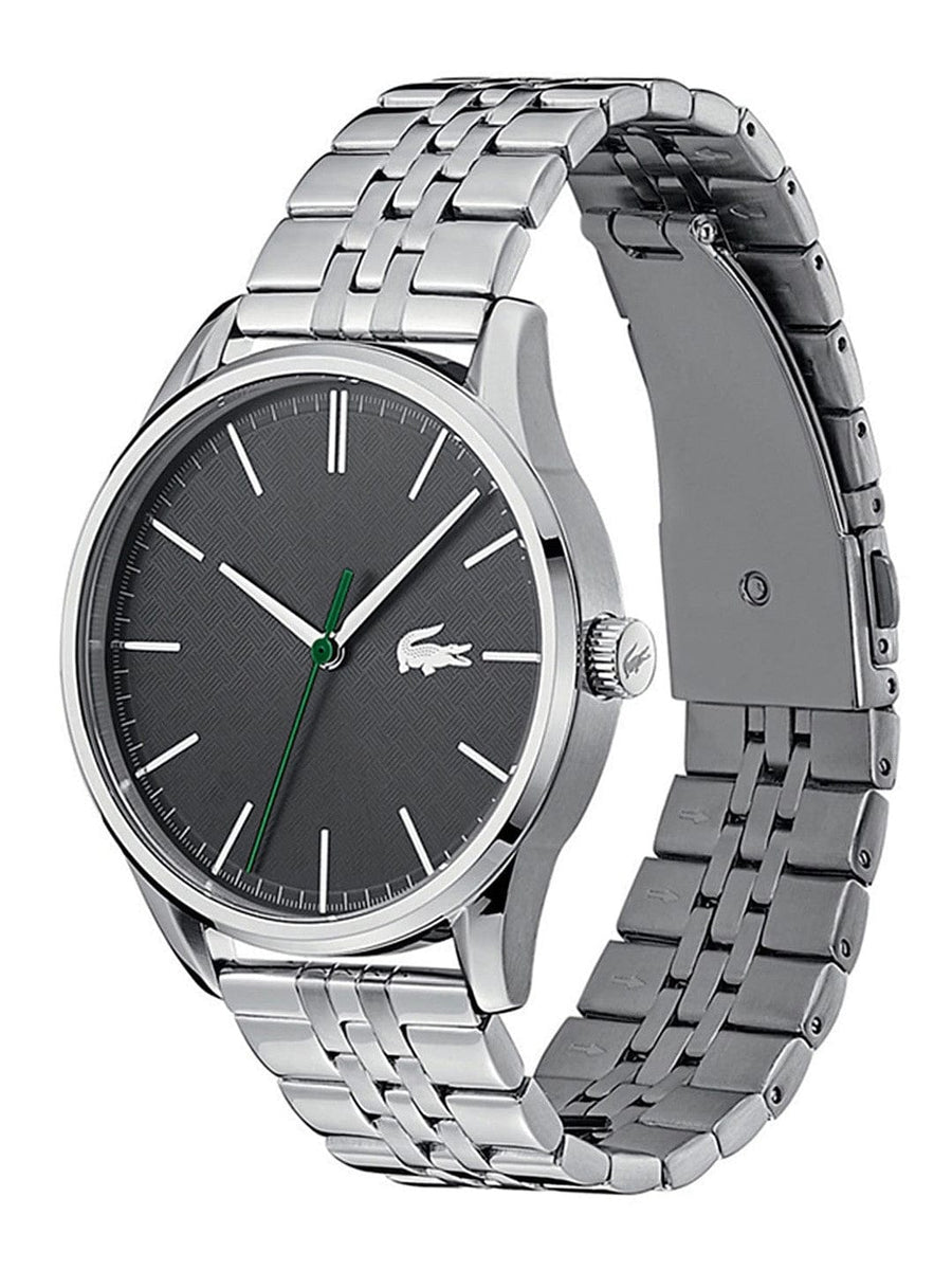 Lacoste Vienna Gray Dial Gray Steel Strap Watch for Men - 2011073T