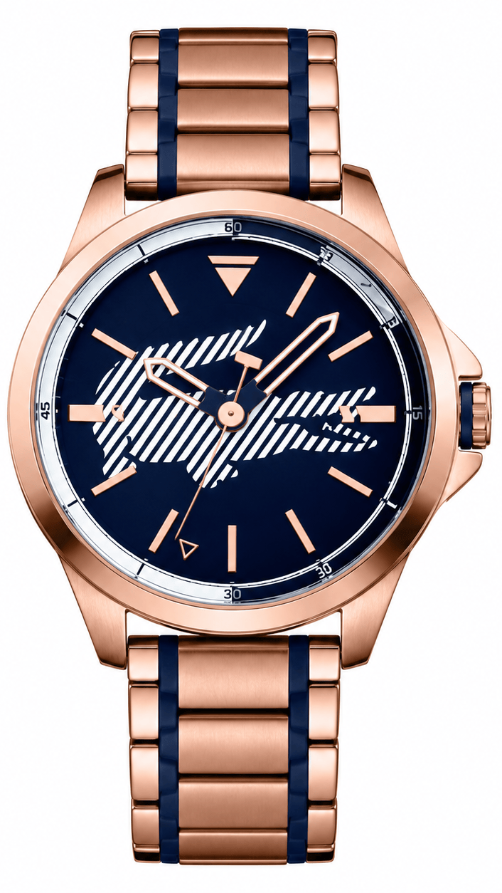 Lacoste Capbreton Blue Dial Two Tone Steel Strap Watch for Women - 2010963