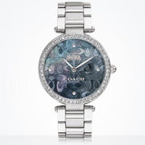 Coach Park Mother of Pearl Blue Dial Silver Steel Strap Watch for Women - 14503224