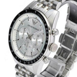 Emporio Armani Sportivo Chronograph Silver Dial Silver Steel Strap Watch For Men - AR6073