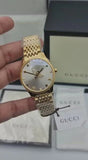 Gucci G Timeless Quartz Silver Dial Gold Steel Strap Watch For Women - YA1264155