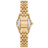 Michael Kors Lexington Three-Hand Blue Dial Gold Steel Strap Watch for Women - MK4802