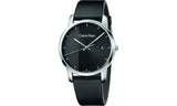 Calvin Klein City Quartz Black Dial Black Leather Strap Watch for Men - K2G2G1C1