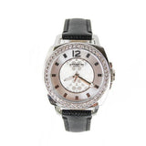 Coach Boyfriend Silver Dial Black Leather Strap Watch for Women - 14503152