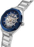 Maserati Stile Automatic Skeleton Silver Dial Silver Steel Strap Watch For Men - R8823142004