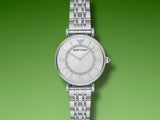 Emporio Armani Classic Silver Dial Silver Steel Strap Watch For Men - AR1819