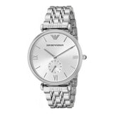 Emporio Armani Classic Silver Dial Silver Steel Strap Watch For Men - AR1819